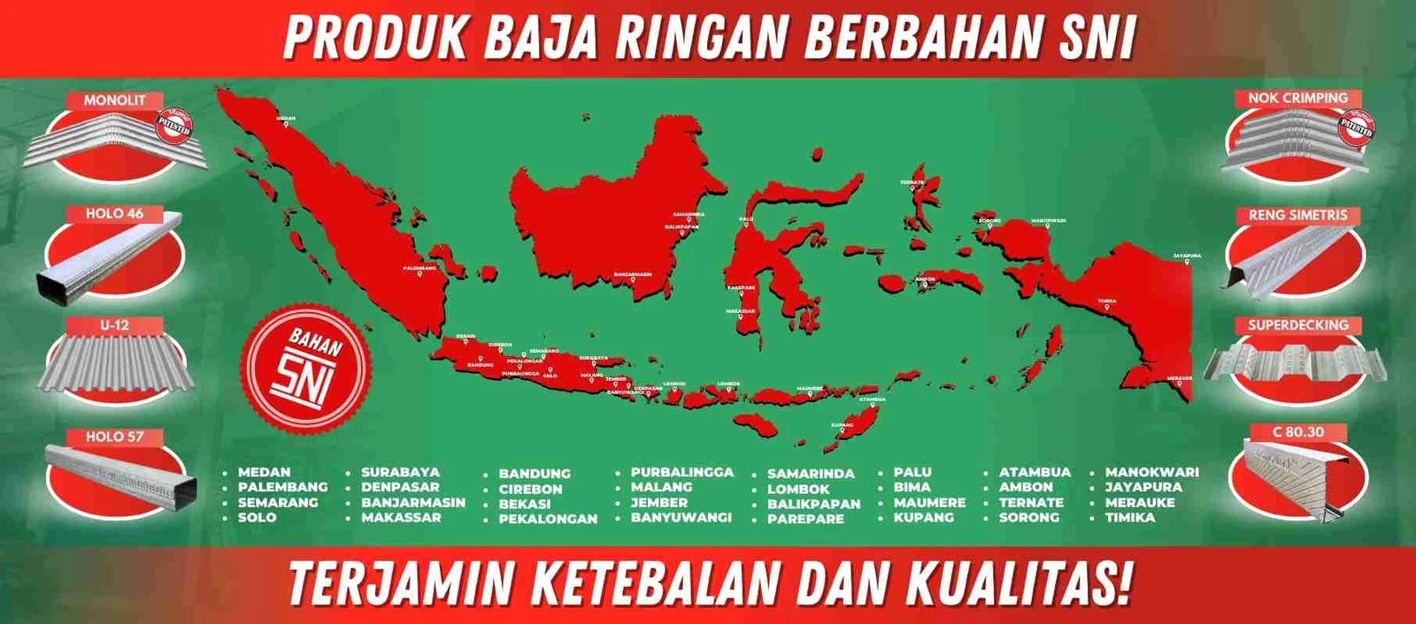 Produk Baja Ringan Berbahan SNI